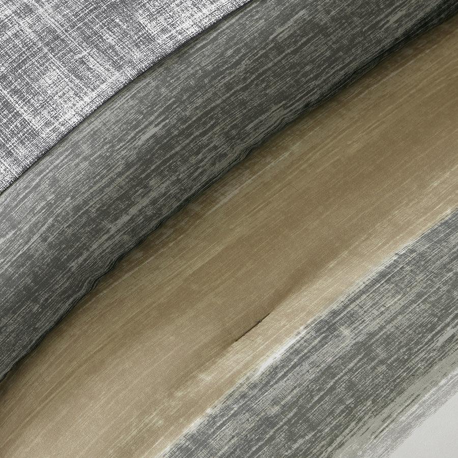 Olliix.com Comforters & Blankets - Saben Modern Complete Comforter and Cotton Sheet Set Taupe Cal King