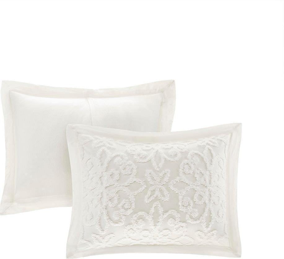 Olliix.com Comforters & Blankets - Sabrina King/California King 3 Piece Tufted Cotton Chenille Bedspread Set White