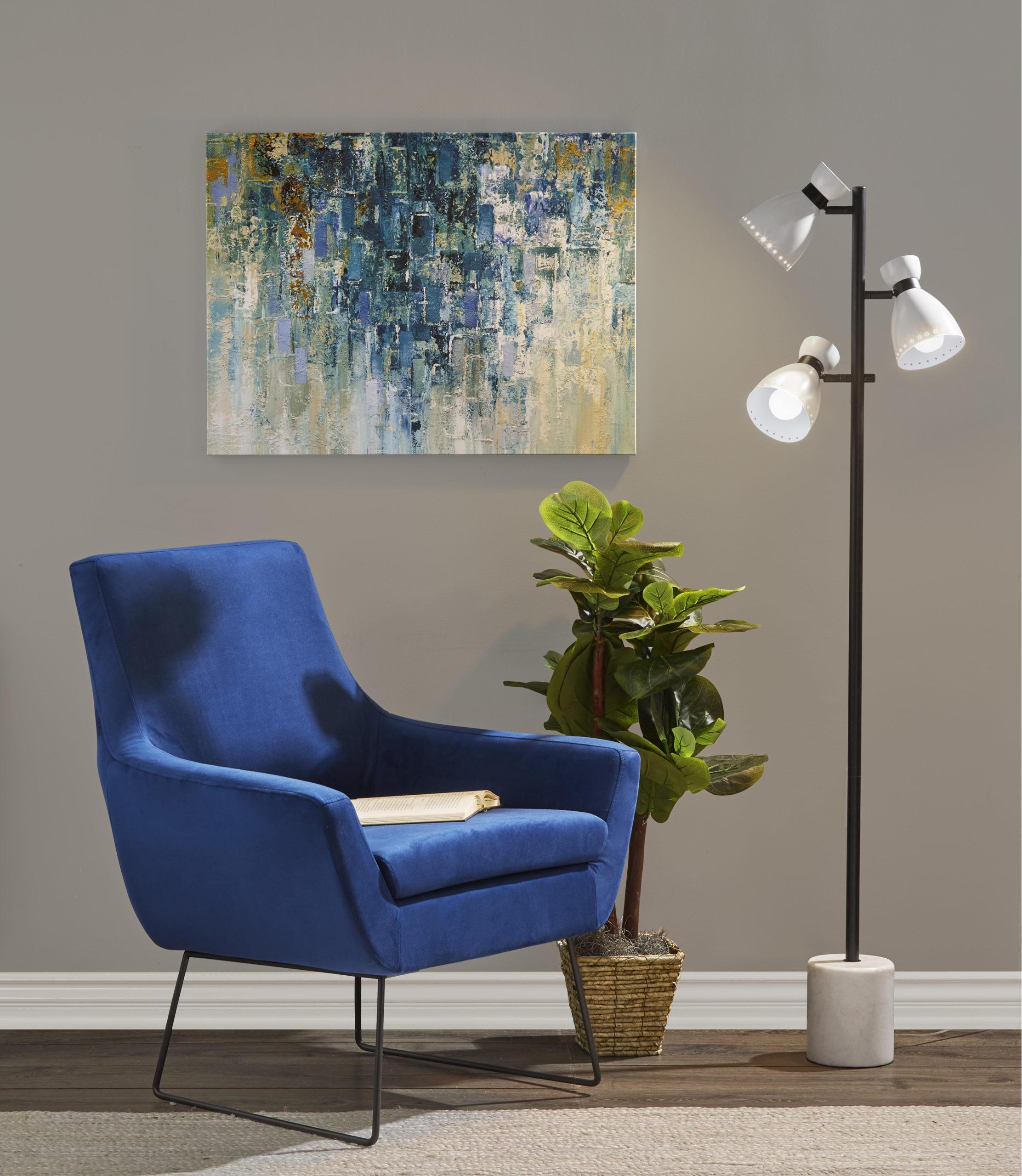 Adesso Floor Lamps - Sadie Tree Lamp Black & White