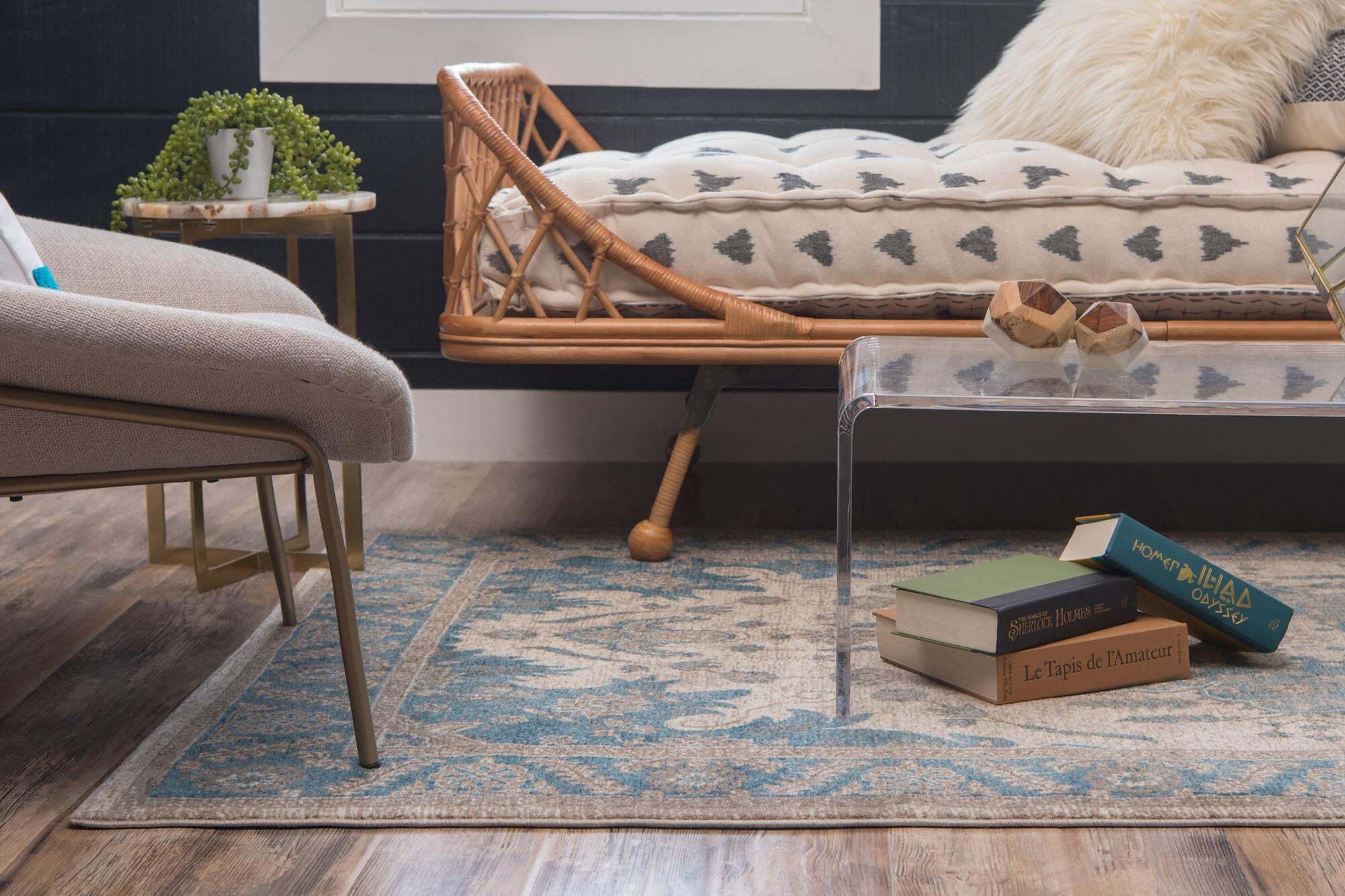 Unique Loom Indoor Rugs - Salzburg Medallion 2x3 Rug Beige & Multicolor