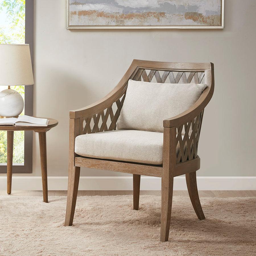 Olliix.com Accent Chairs - San Pedro Wood Barrel Chair Natural