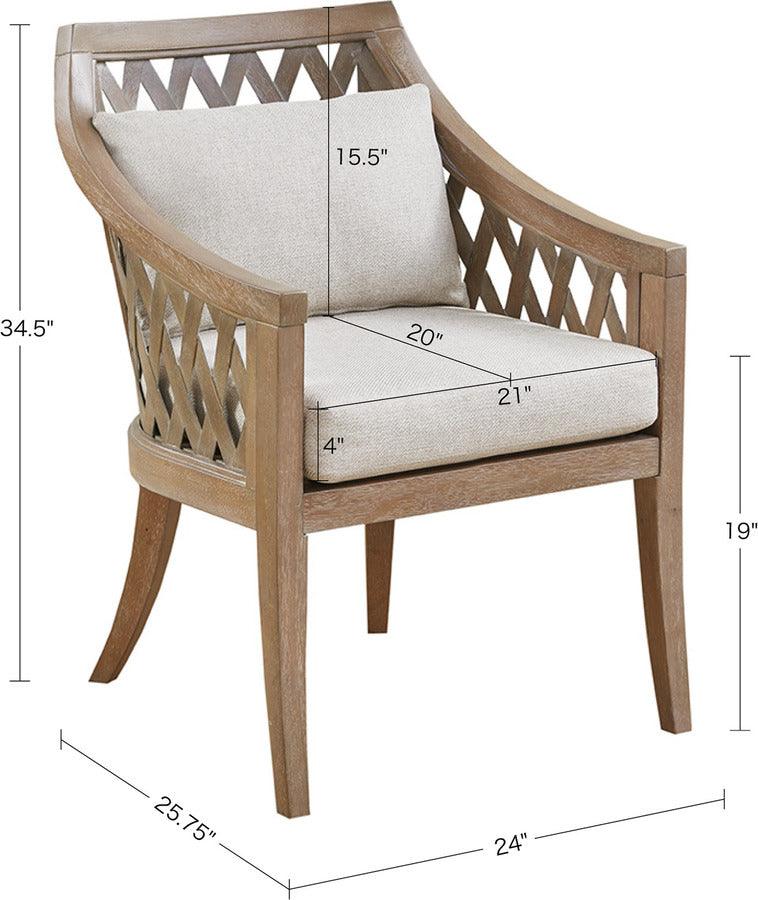 Olliix.com Accent Chairs - San Pedro Wood Barrel Chair Natural
