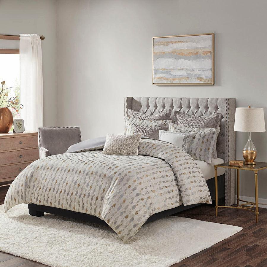 Olliix.com Comforters & Blankets - Sanctuary Farm House Comforter Set Taupe | Gold Queen
