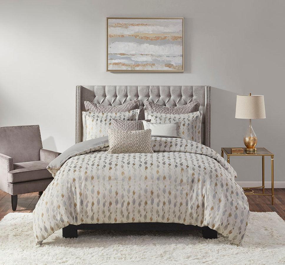 Olliix.com Comforters & Blankets - Sanctuary Farm House Comforter Set Taupe | Gold Queen