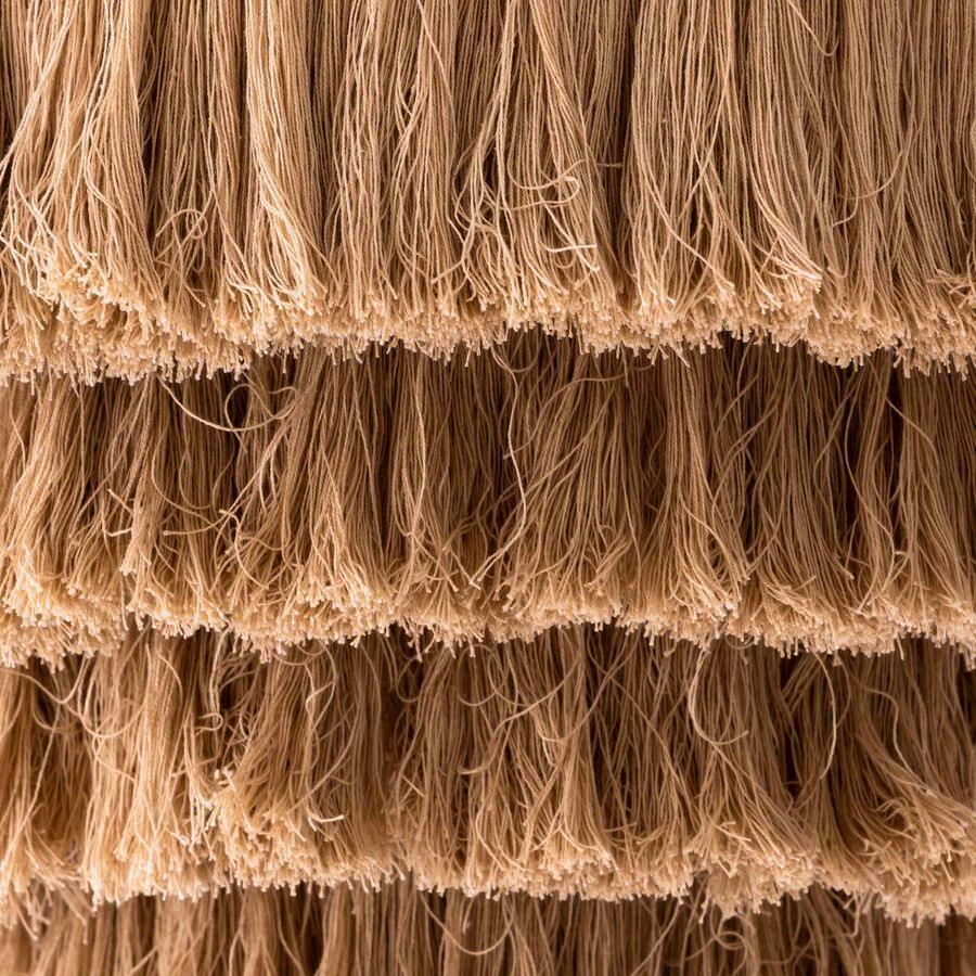Tov Furniture Ceiling Lights - Sarai Natural Fringe Pendant Brass | Natural