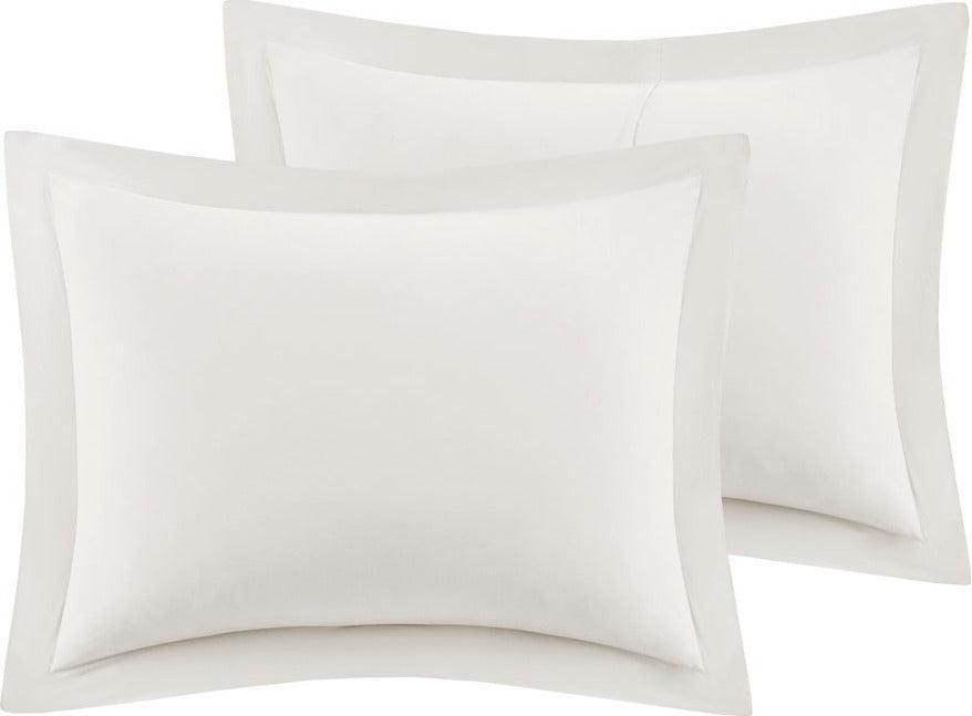 Olliix.com Comforters & Blankets - Sarasota Shabby Chic Microcell Down Alternative Comforter Mini Set Ivory King/Cal King