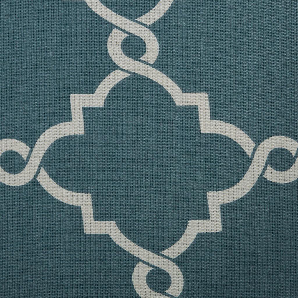 Olliix.com Curtains - Saratoga 84 H Fretwork Print Grommet Top Window Curtain Blue