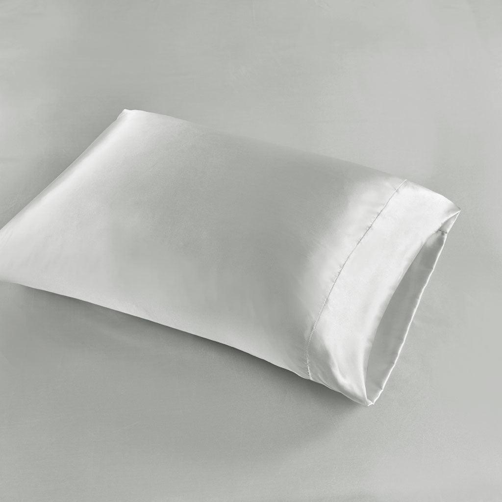 Olliix.com Sheets & Sheet Sets - Satin Cal King Sheet Set Light Gray