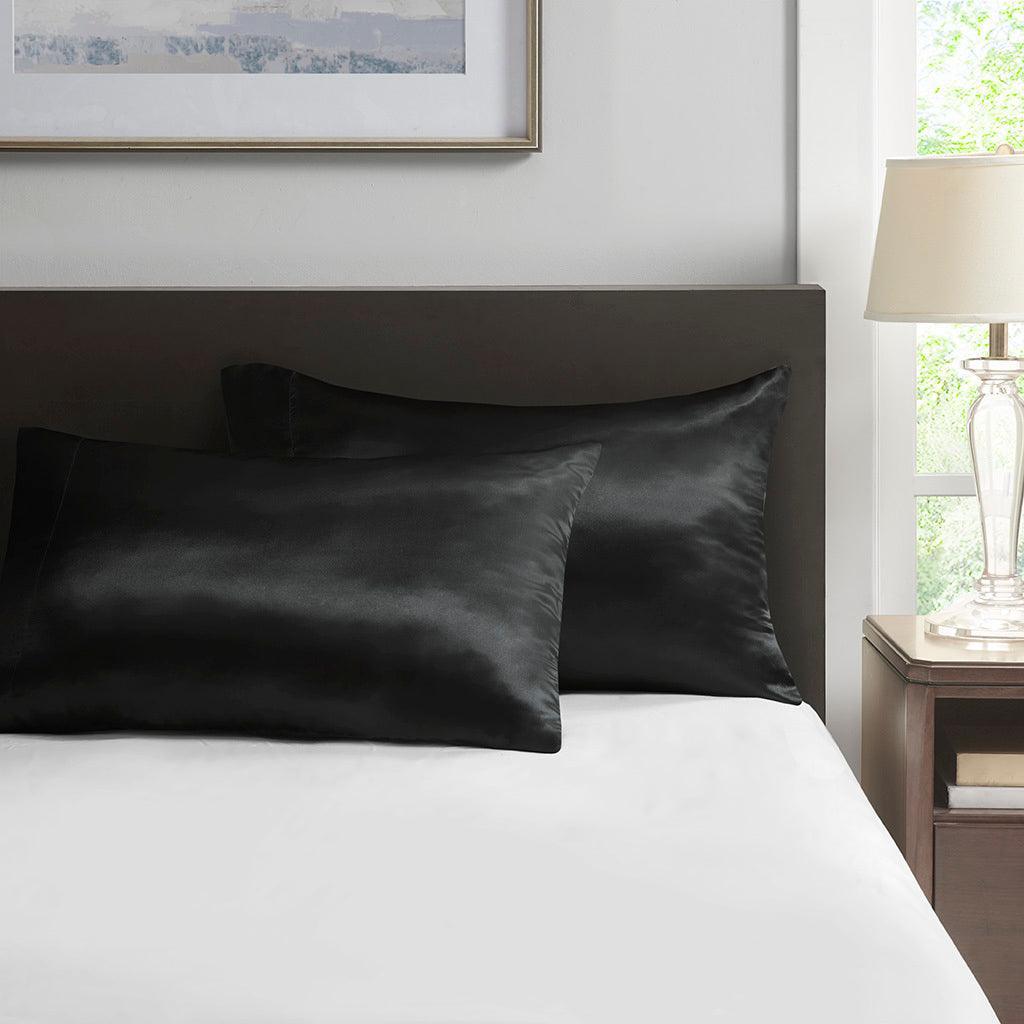 Olliix.com Pillowcases & Shams - Satin King Pillowcase Black