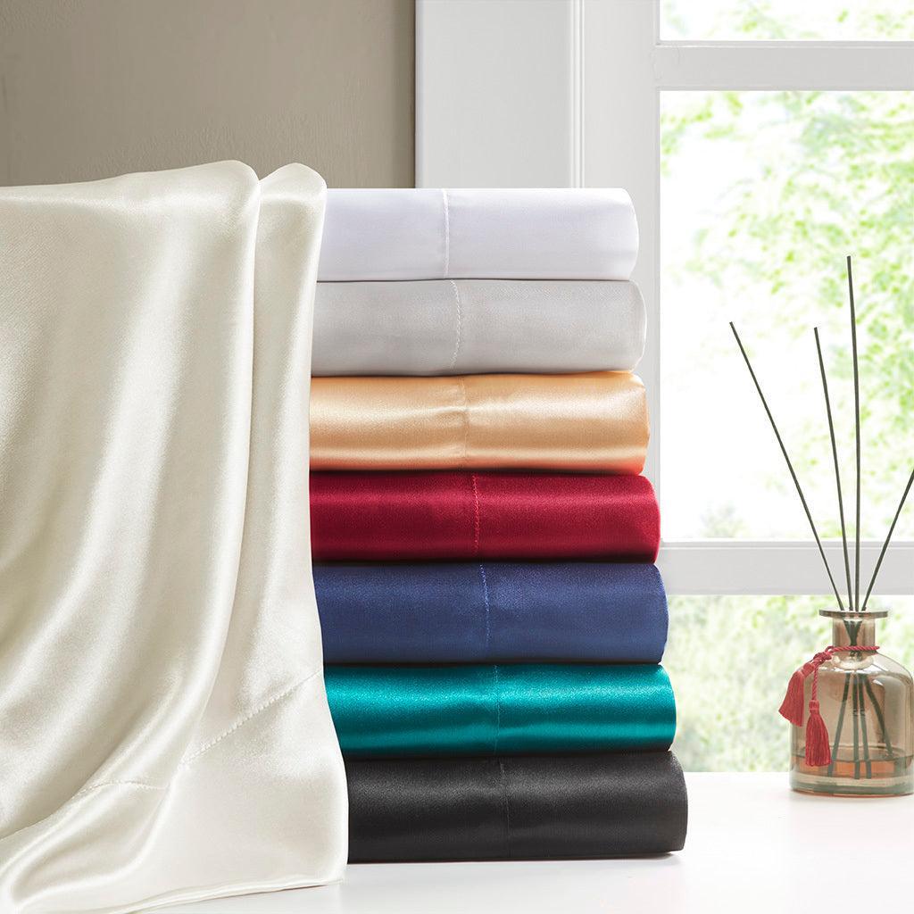 Olliix.com Pillowcases & Shams - Satin King Pillowcase Black