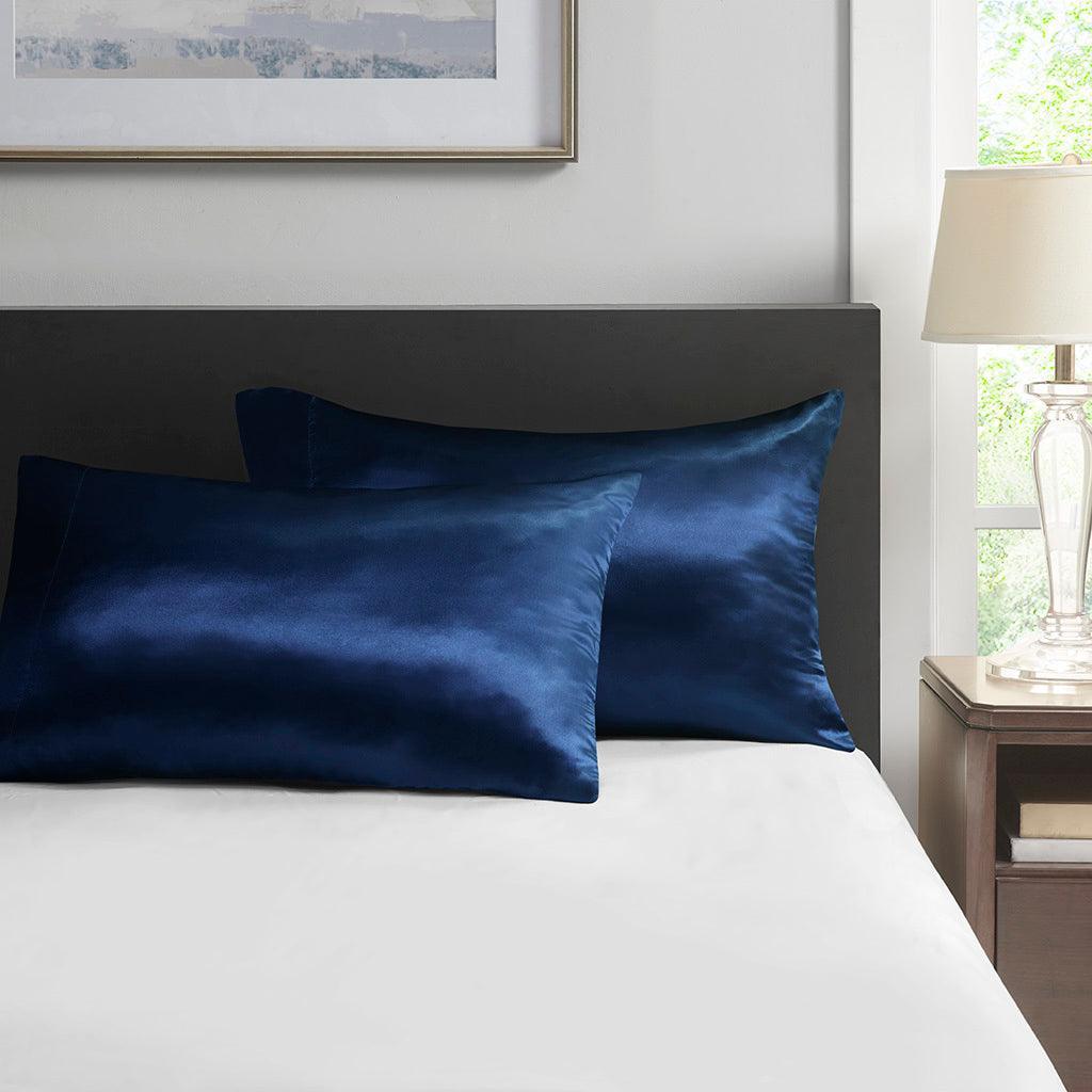 Olliix.com Pillowcases & Shams - Satin King Pillowcase Navy