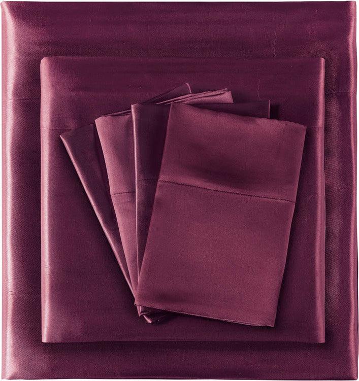 Olliix.com Sheets & Sheet Sets - Satin King Sheet Set Purple