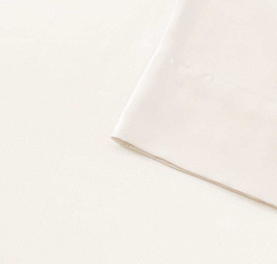 Olliix.com Sheets & Sheet Sets - Satin Wrinkle-Free Luxurious 6-Piece Sheet Set Full Ivory