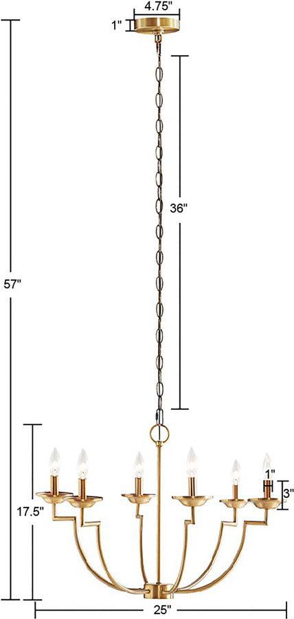 Olliix.com Ceiling Lights - Savor Traditional Candelabra Styled Chandelier Gold