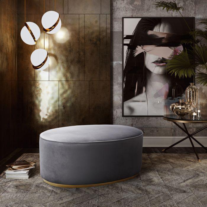 Tov Furniture Ottomans & Stools - Scarlett Gray Ottoman