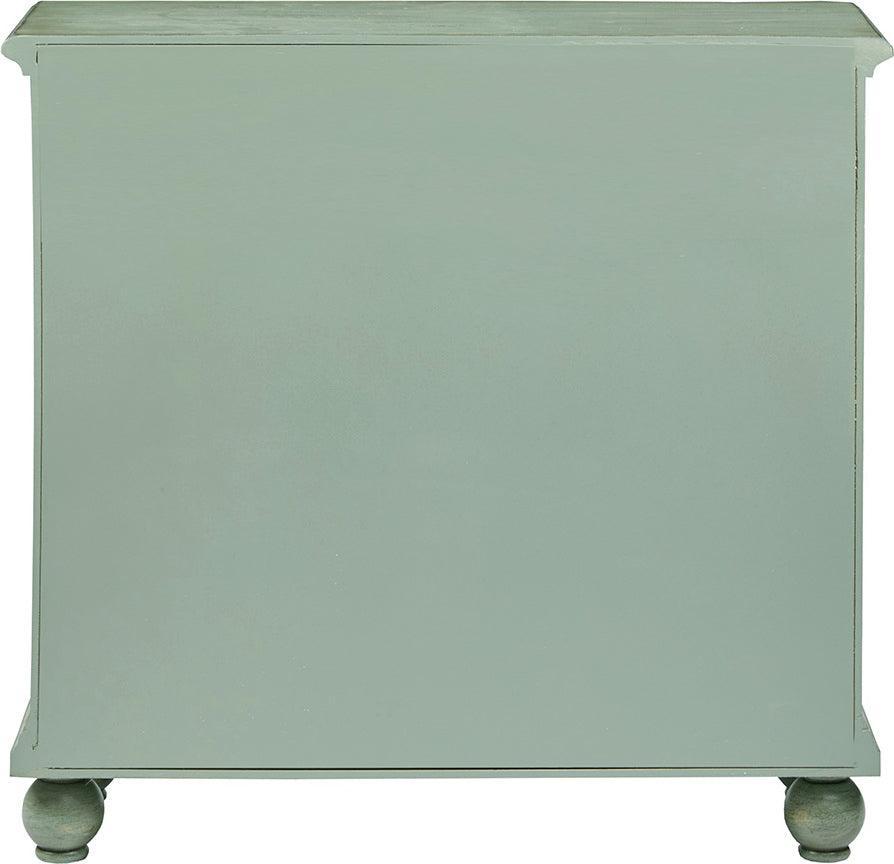 Olliix.com Chest of Drawers - Scroll Bun Foot Chest Green