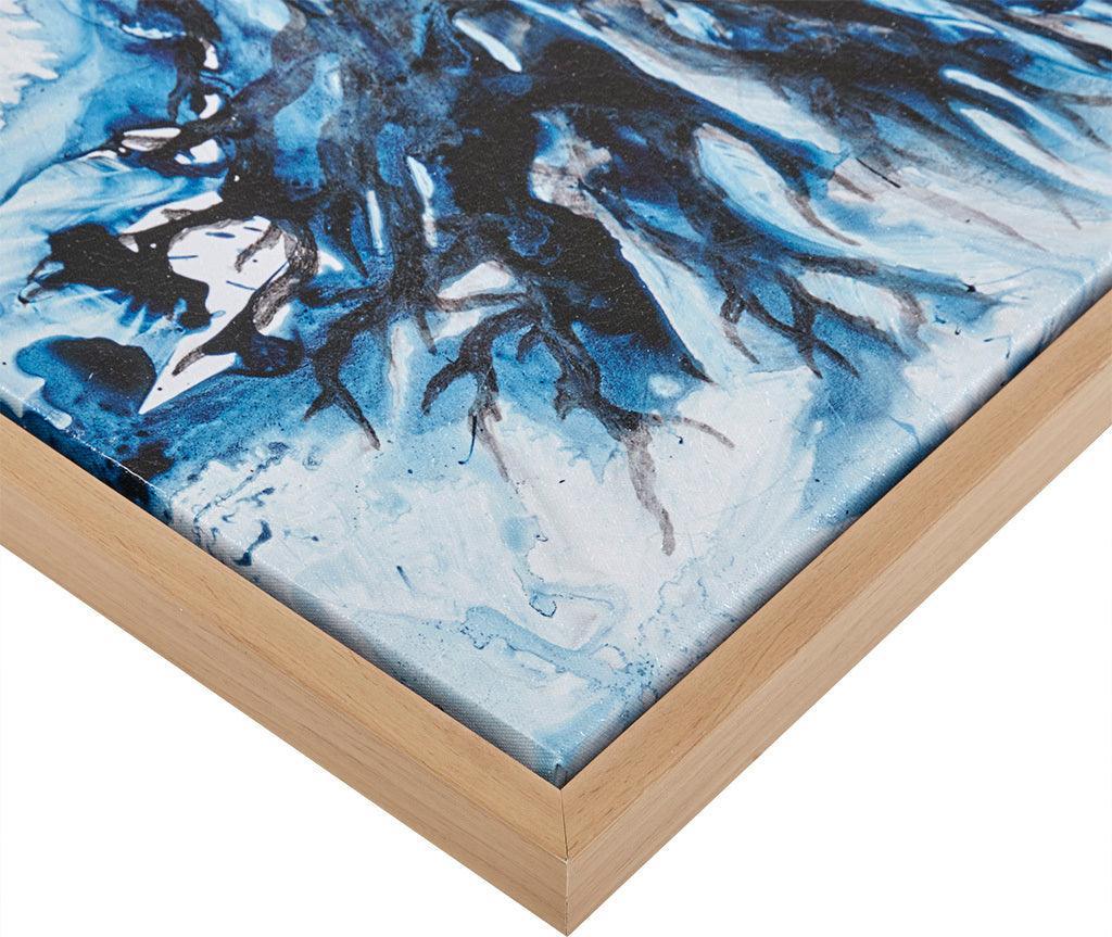 Olliix.com Wall Paintings - Seascape Gel Coat Framed Canvas 4 piece Set Blue