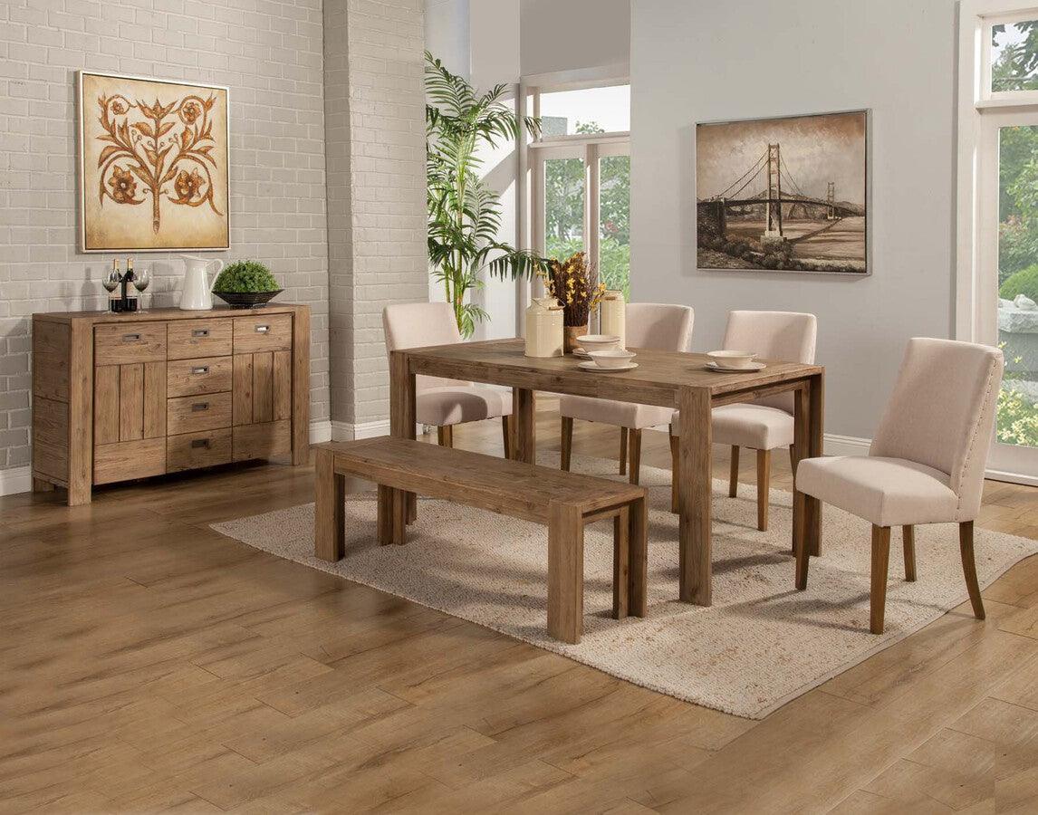 Alpine Furniture Benches - Seashore Dining Bench Antique Natural