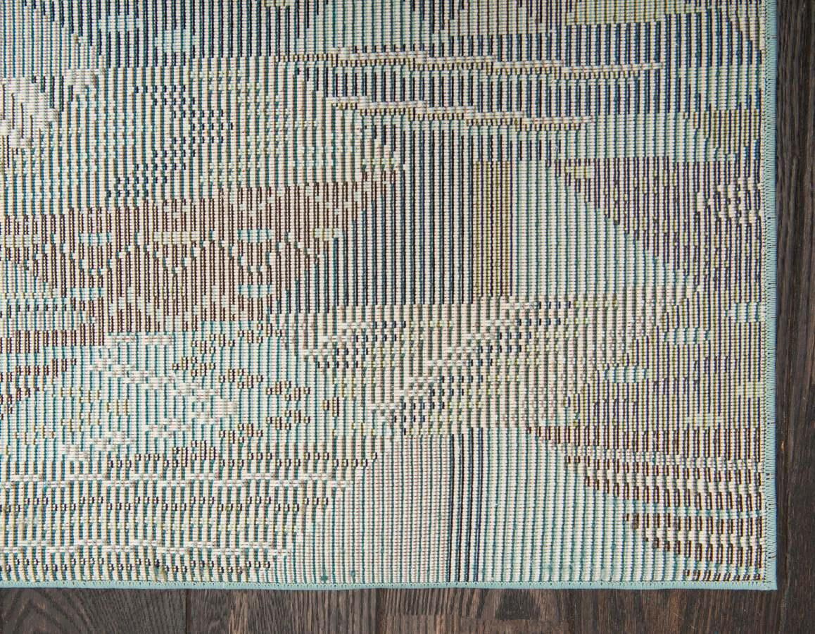Unique Loom Indoor Rugs - Sedona Contemporary Palace Rectangular Rug Blue