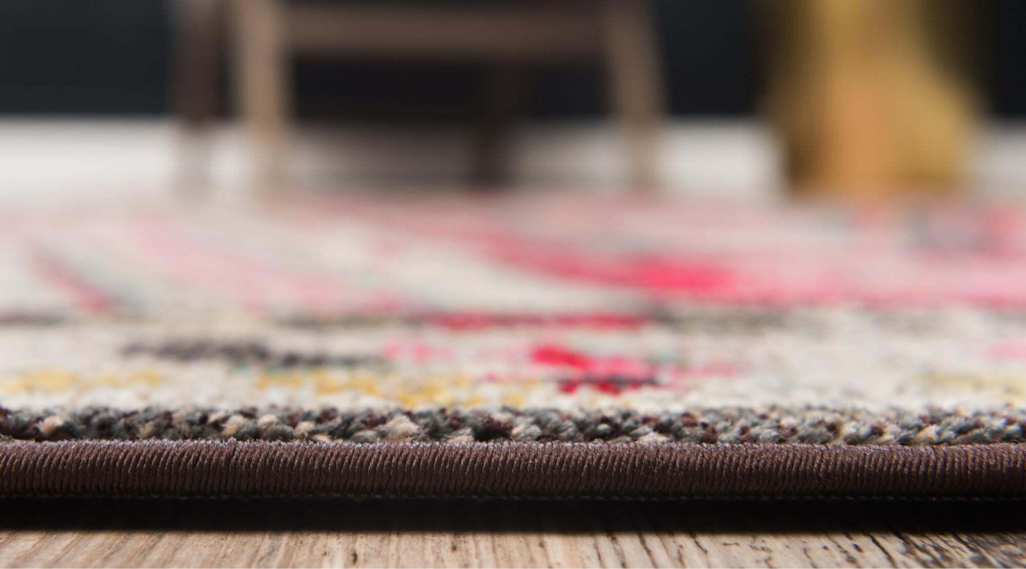 Unique Loom Indoor Rugs - Sedona Geometric Rectangular 9x12 Rug Multi & Red