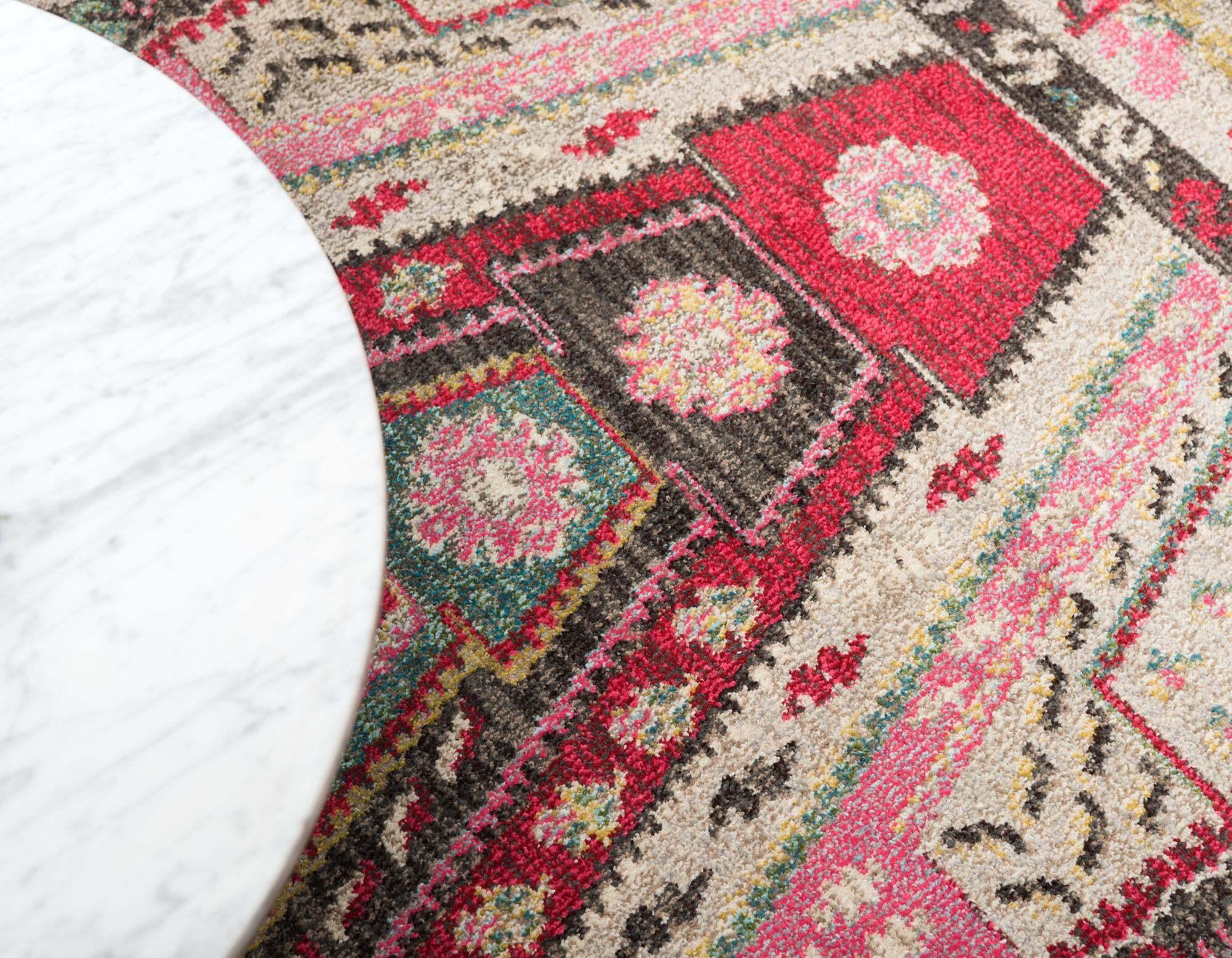 Unique Loom Indoor Rugs - Sedona Geometric Rectangular 9x12 Rug Multi & Red