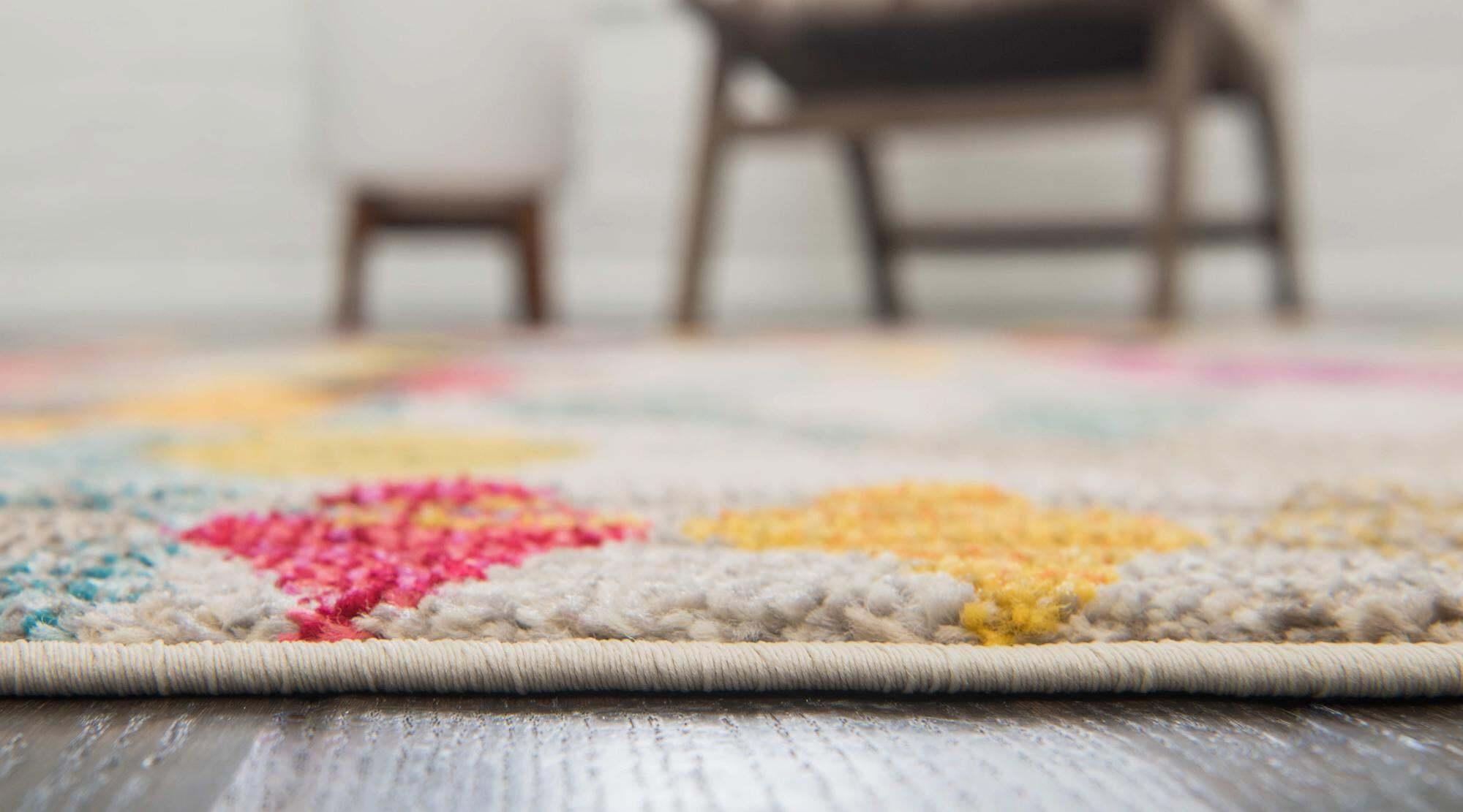 Unique Loom Indoor Rugs - Sedona Geometric Rectangular 9x12 Rug Multicolor & Beige