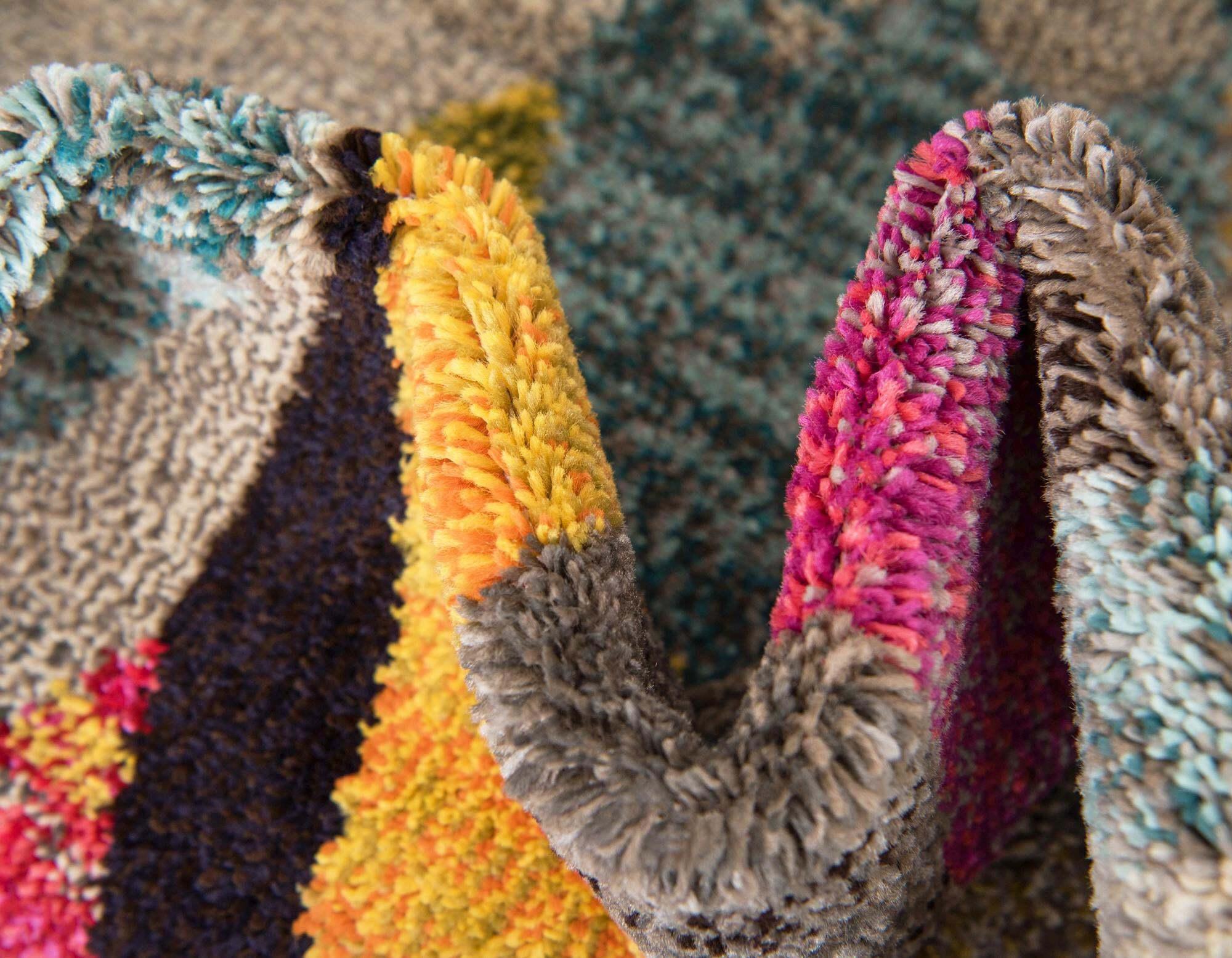Unique Loom Indoor Rugs - Sedona Geometric Rectangular 9x12 Rug Multicolor & Beige