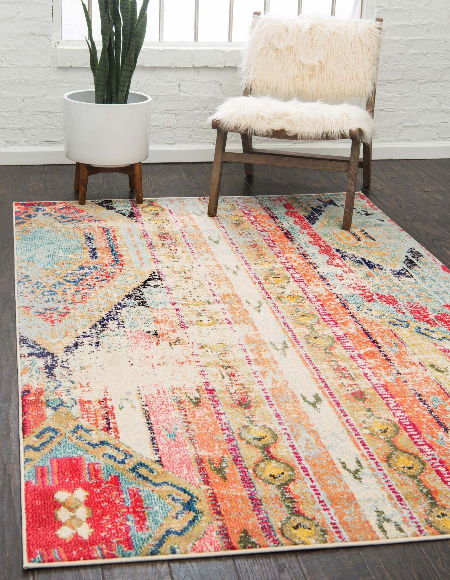 Unique Loom Indoor Rugs - Sedona Geometric Rectangular 9x12 Rug Multicolor