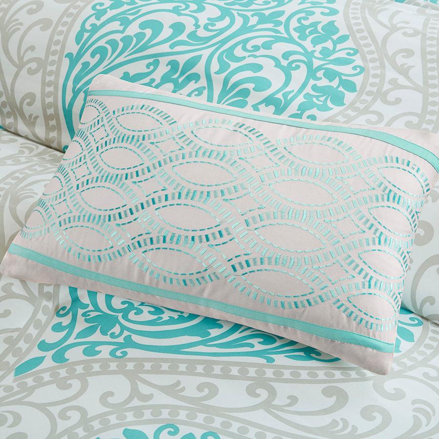 Olliix.com Comforters & Blankets - Senna Comforter Set Aqua King/Cal King