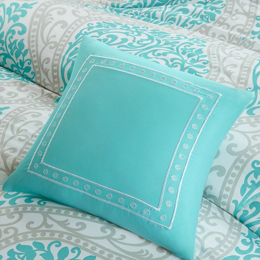 Olliix.com Comforters & Blankets - Senna Comforter Set Aqua King/Cal King