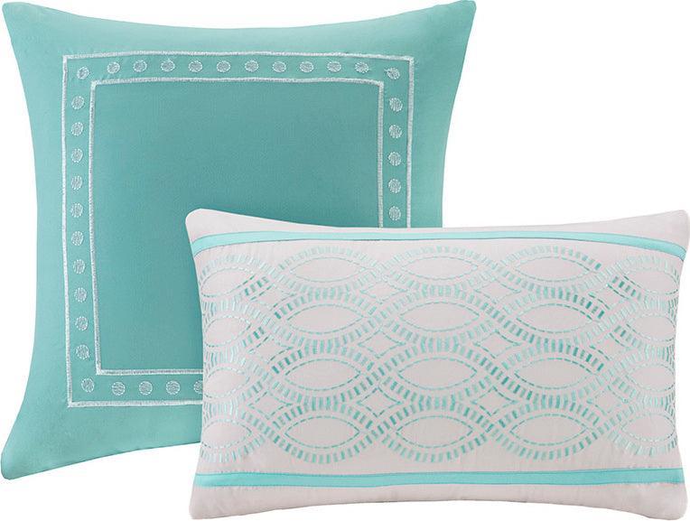 Olliix.com Comforters & Blankets - Senna Comforter Set Aqua King/Cal King