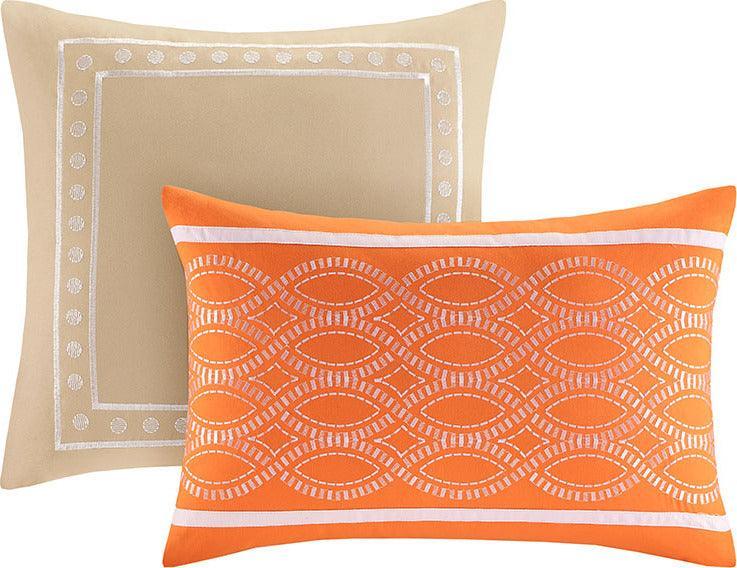 Olliix.com Comforters & Blankets - Senna Comforter Set Orange King/Cal King