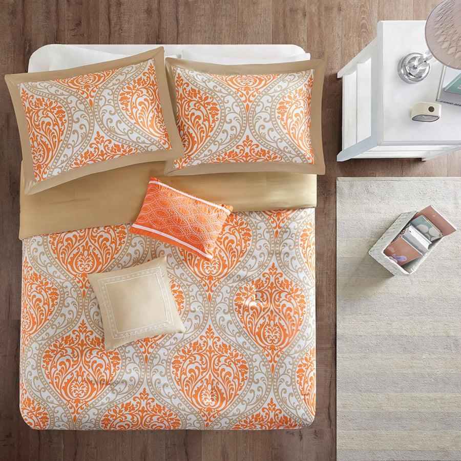 Olliix.com Comforters & Blankets - Senna Full/Queen Comforter Set Orange