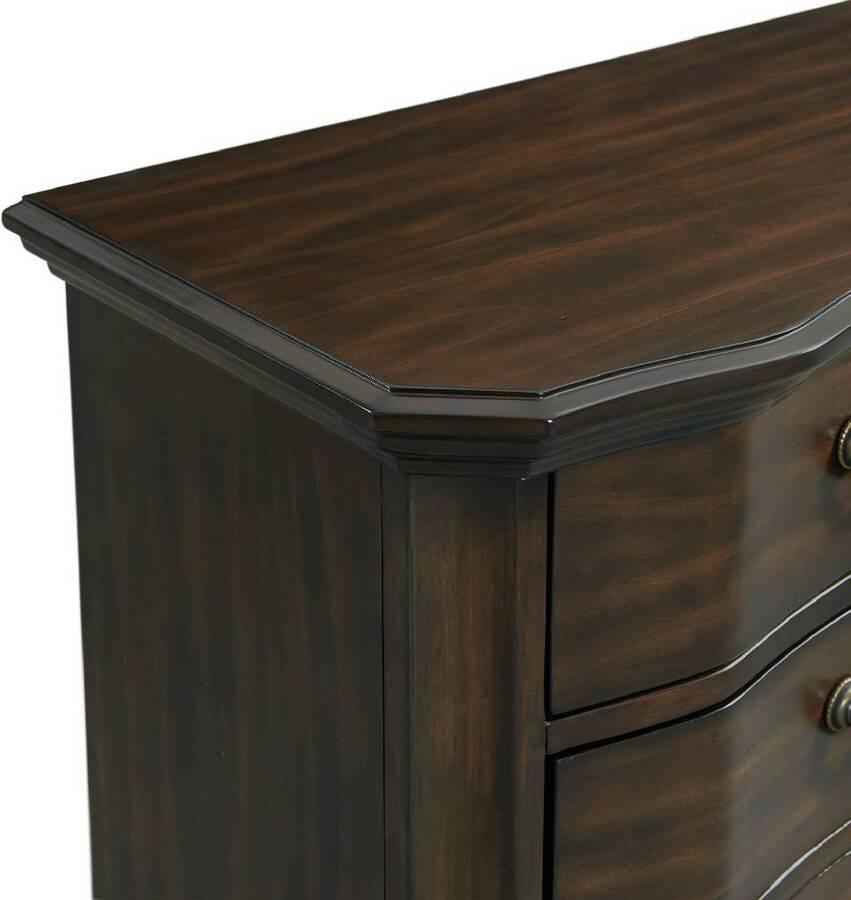 Elements Nightstands & Side Tables - Serena 3-Drawer Nightstand with USB Ports Espresso