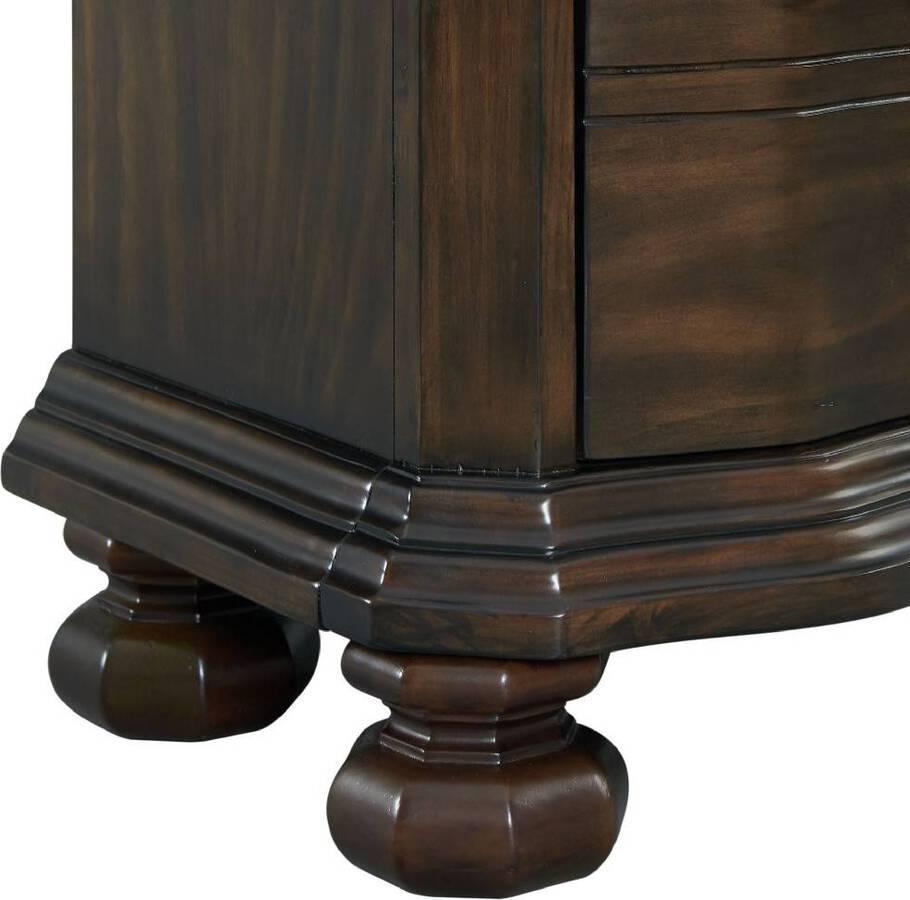 Elements Nightstands & Side Tables - Serena 3-Drawer Nightstand with USB Ports Espresso