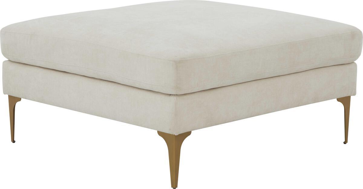 Tov Furniture Ottomans & Stools - Serena Cream Velvet Ottoman