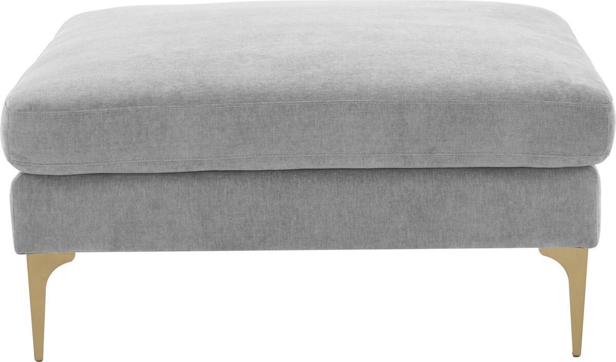 Tov Furniture Ottomans & Stools - Serena Gray Velvet Ottoman