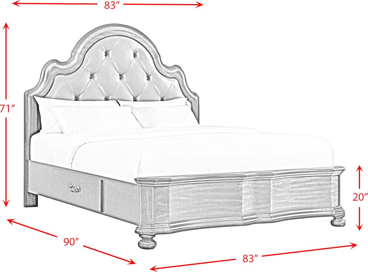 Elements Bedroom Sets - Serena King 2-Drawer Platform Storage 3PC Bedroom Set