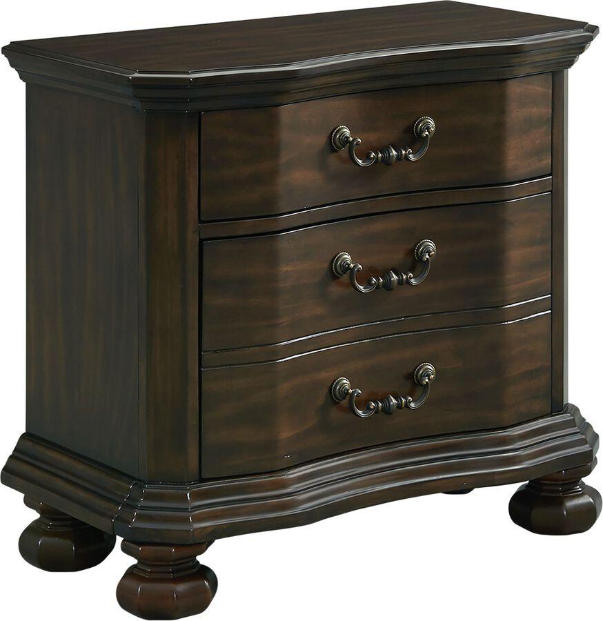 Elements Bedroom Sets - Serena King 2-Drawer Platform Storage 5PC Bedroom Set Espresso