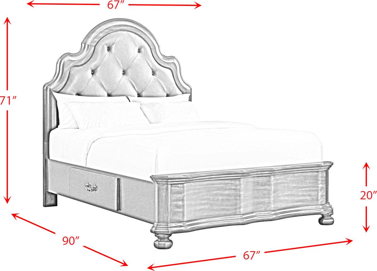 Elements Bedroom Sets - Serena Queen 2-Drawer Platform Storage 3PC Bedroom Set