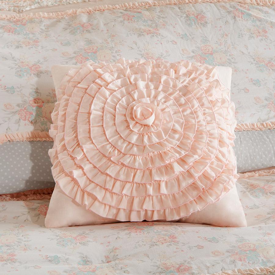 Olliix.com Comforters & Blankets - Serendipity Casual Cotton Percale Comforter Set Coral Cal King