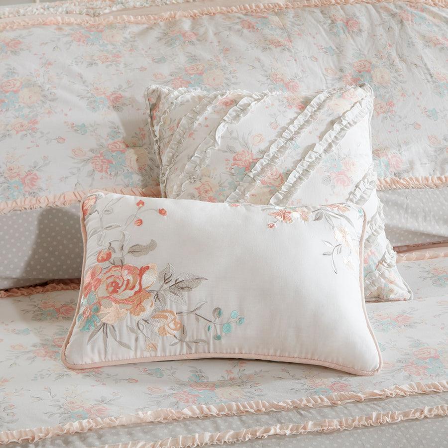 Olliix.com Comforters & Blankets - Serendipity Casual| Cotton Percale Comforter Set Coral Twin/Twin XL