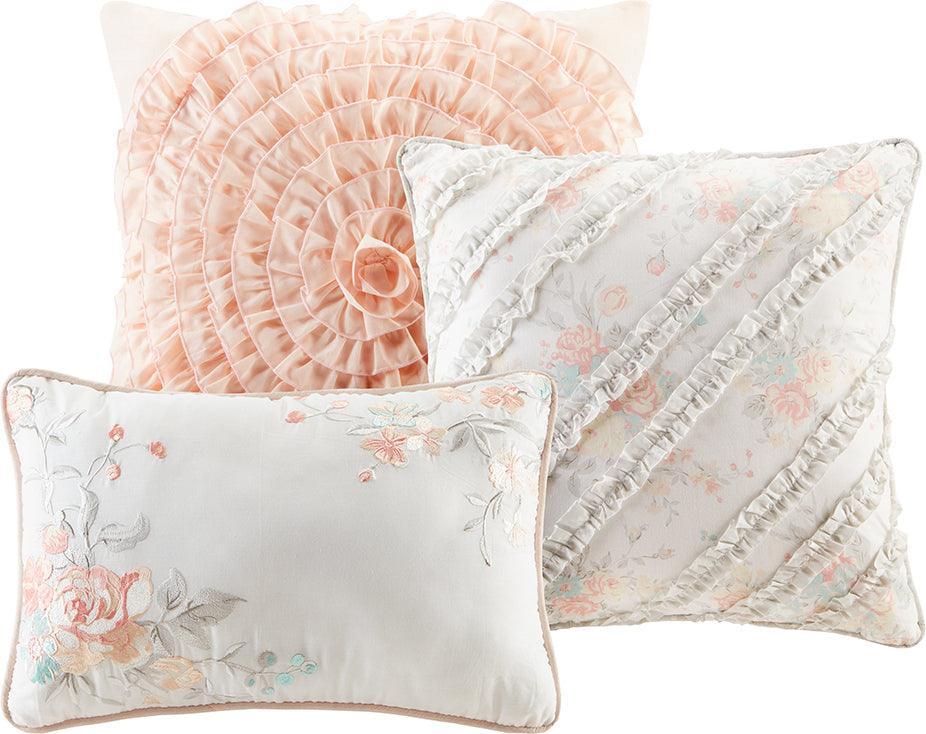 Olliix.com Comforters & Blankets - Serendipity Casual| Cotton Percale Comforter Set Coral Twin/Twin XL