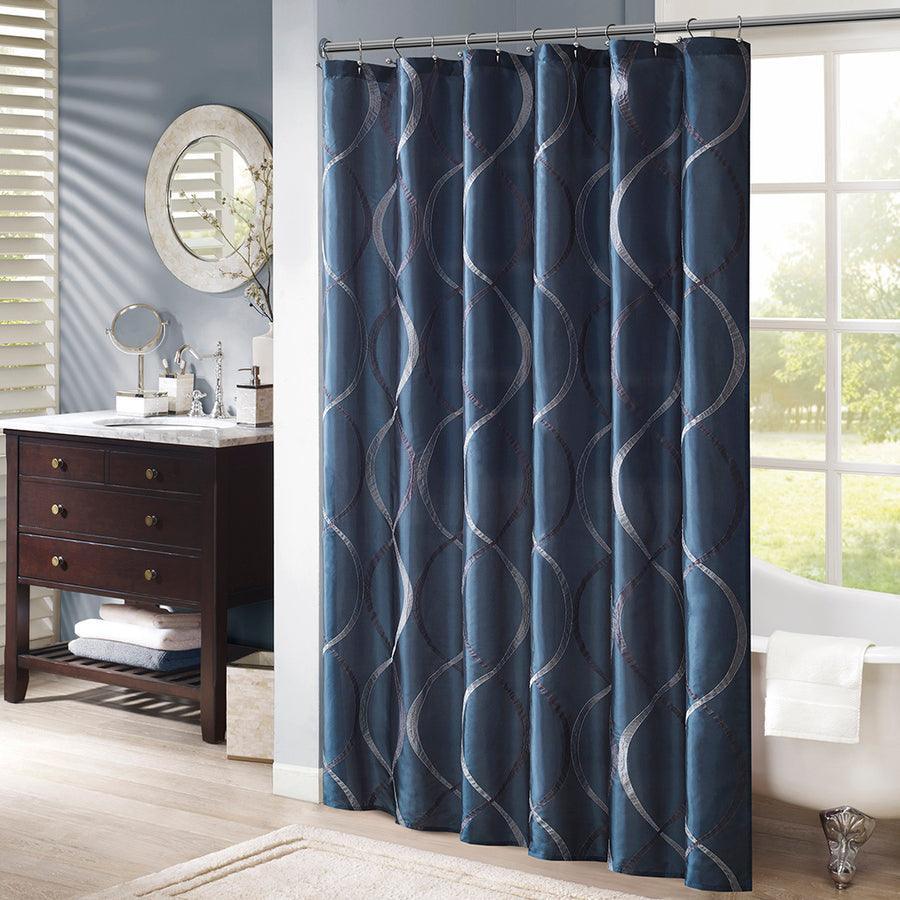 Olliix.com Shower Curtains - Serendipity Shower Curtain Navy