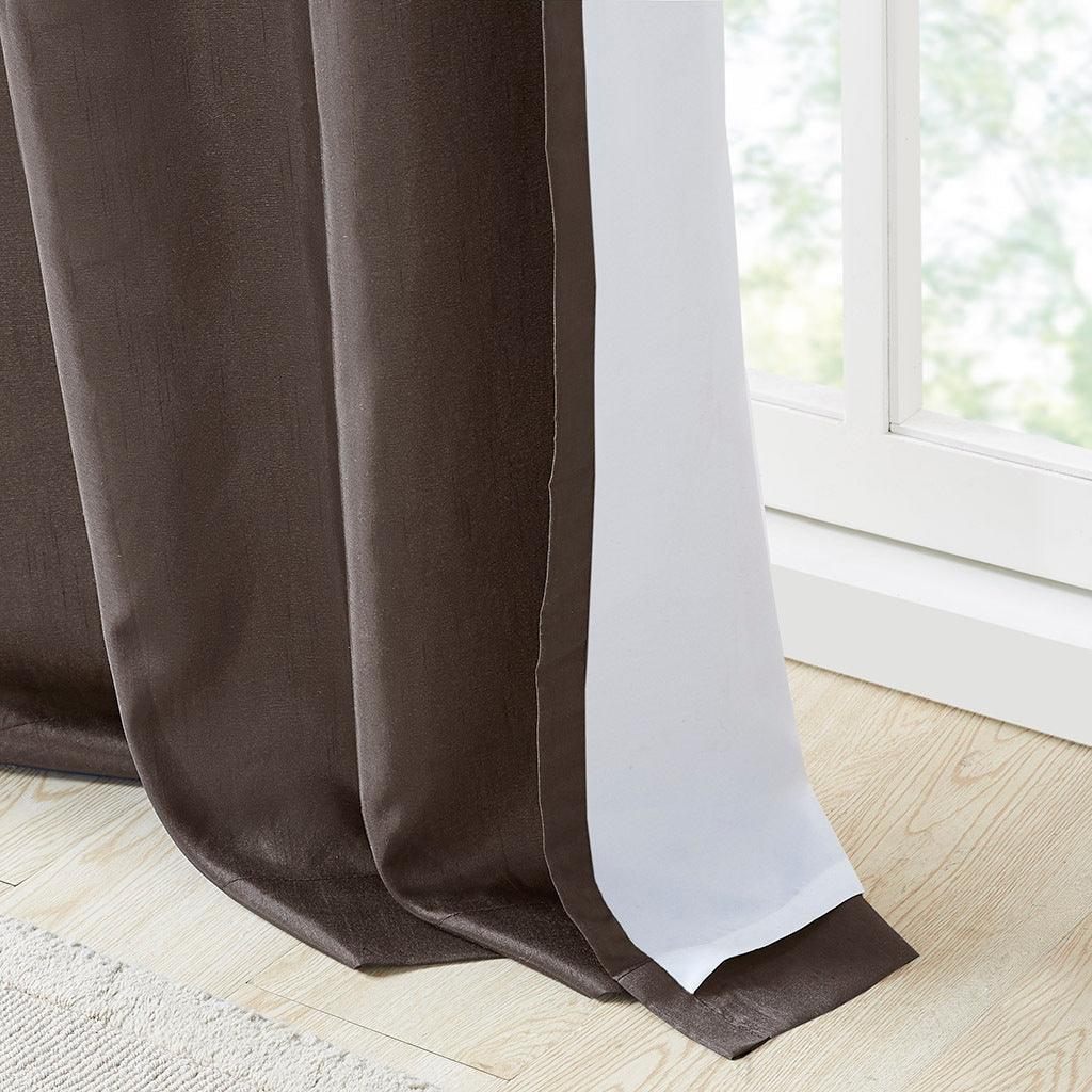 Olliix.com Curtains - Serene 84 H Embroidered Window Panel Blue