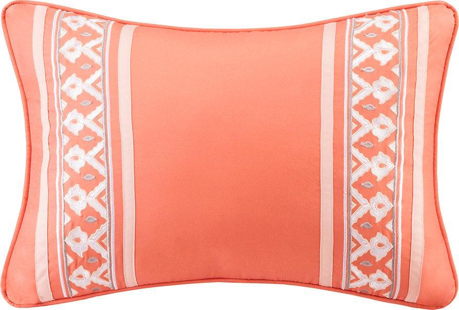Olliix.com Comforters & Blankets - Serenity Complete 26 " W Comforter and Cotton Sheet Set Coral Queen