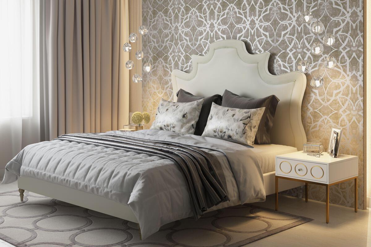 Tov Furniture Beds - Serenity Cream Velvet Bed in King
