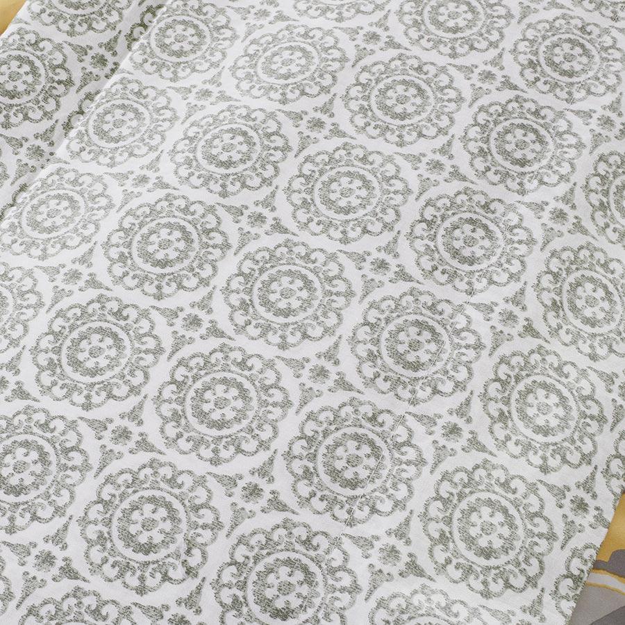 Olliix.com Comforters & Blankets - Serenity Full Complete Global Inspired Comforter and Cotton Sheet Set Yellow