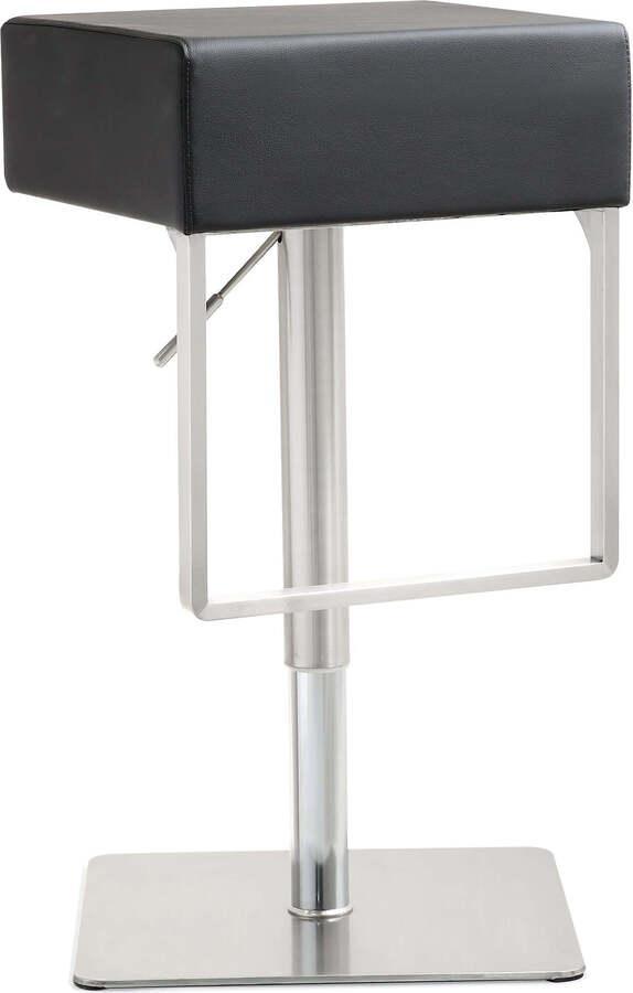 Tov Furniture Barstools - Seville Black Stainless Adjustable Barstool