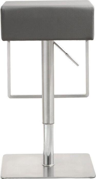 Tov Furniture Barstools - Seville Grey Stainless Adjustable Barstool